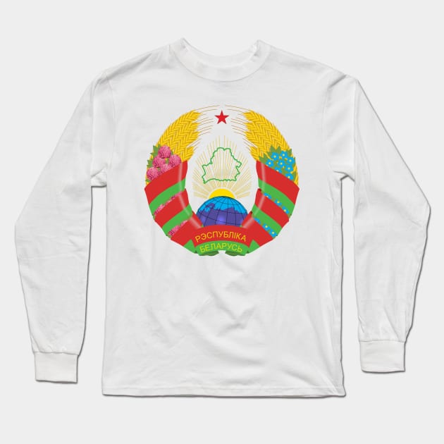 Official coat of arms of the Republic of Belarus Long Sleeve T-Shirt by Flags of the World